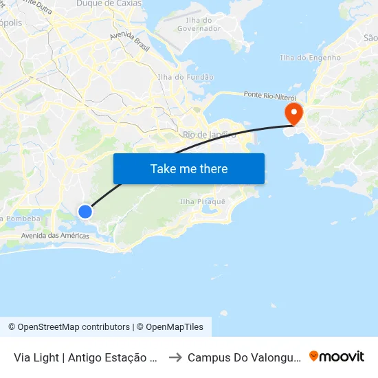 Via Light | Antigo Estação Berlin to Campus Do Valonguinho map