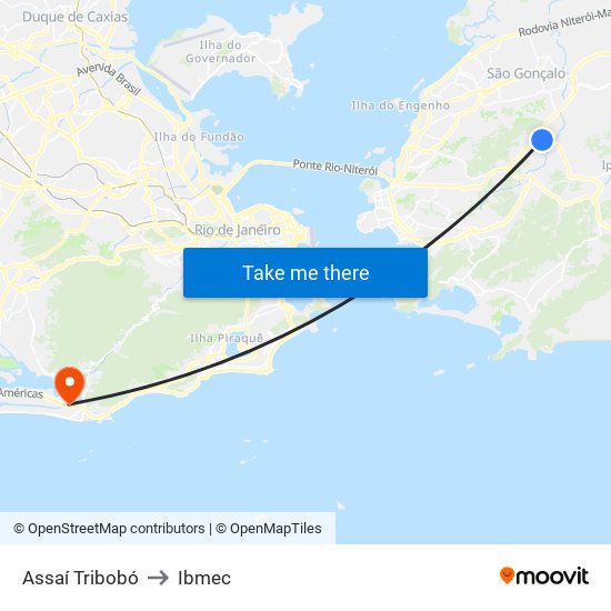 Assaí Tribobó to Ibmec map