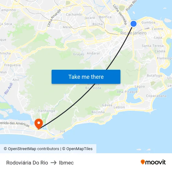 Rodoviária Do Rio to Ibmec map