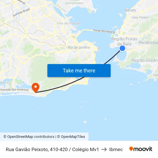 Rua Gavião Peixoto, 410-420 / Colégio Mv1 to Ibmec map