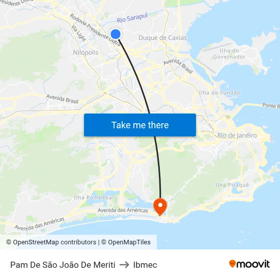Pam De São João De Meriti to Ibmec map