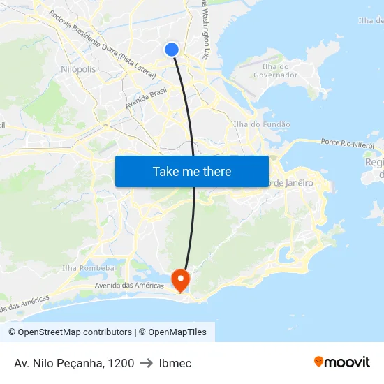 Av. Nilo Peçanha, 1200 to Ibmec map