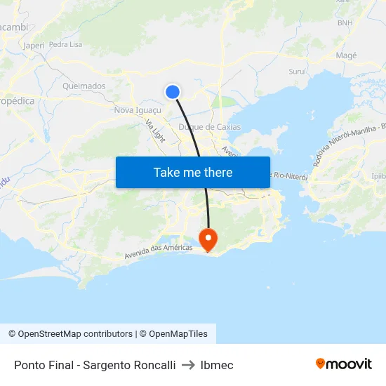 Ponto Final - Sargento Roncalli to Ibmec map
