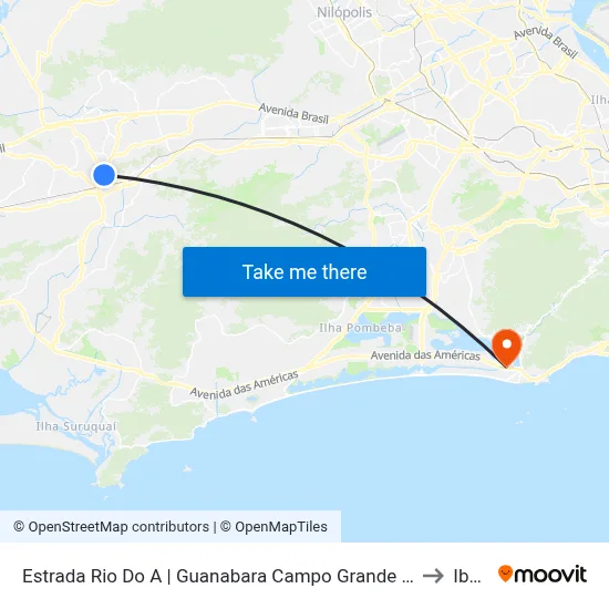 Estrada Rio Do A | Guanabara Campo Grande II (Sentido Mendanha) to Ibmec map