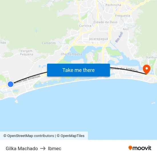 Gilka Machado to Ibmec map