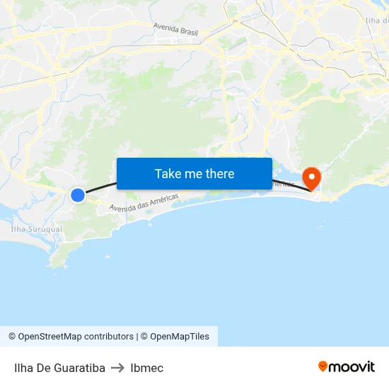 Ilha De Guaratiba to Ibmec map