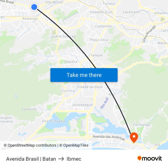 Avenida Brasil | Batan to Ibmec map