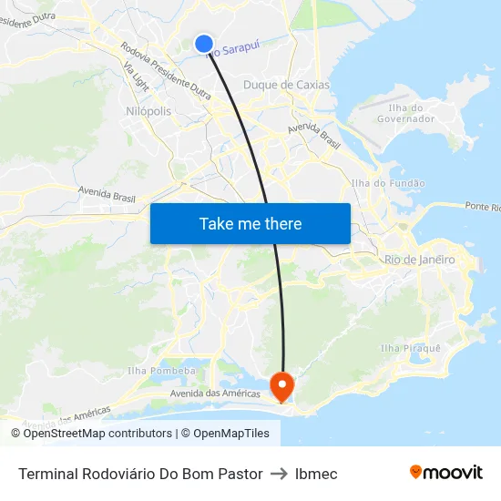 Terminal Rodoviário Do Bom Pastor to Ibmec map