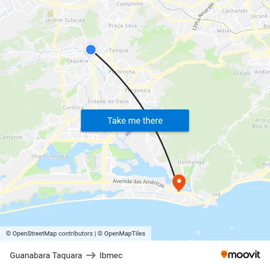 Guanabara Taquara to Ibmec map