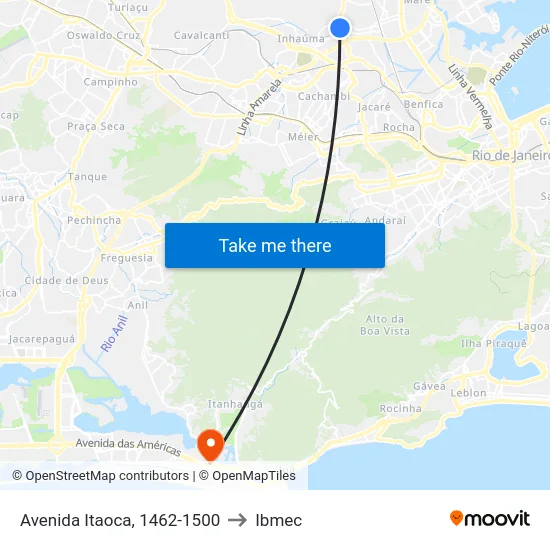 Avenida Itaoca, 1462-1500 to Ibmec map