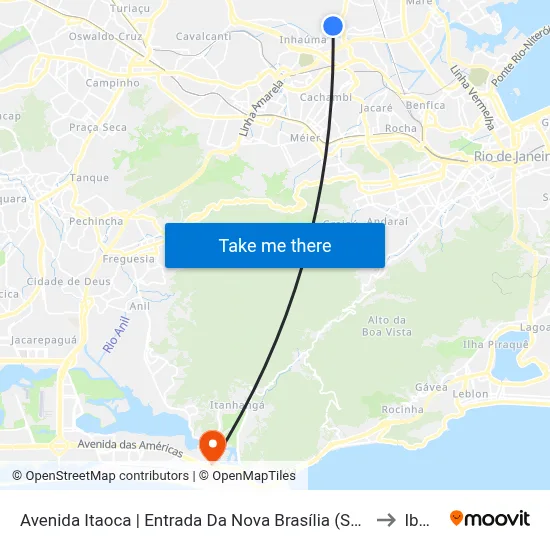 Avenida Itaoca | Entrada Da Nova Brasília (Sentido Itararé) to Ibmec map