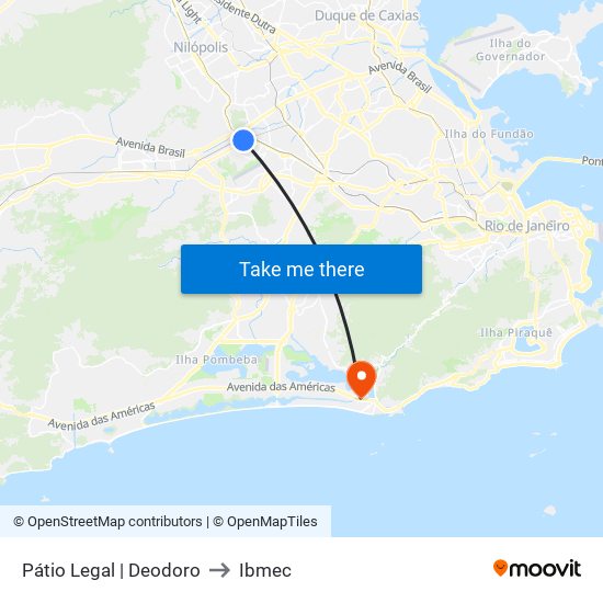 Pátio Legal | Deodoro to Ibmec map