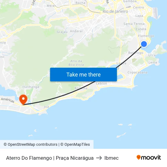 Aterro Do Flamengo | Praça Nicarágua to Ibmec map