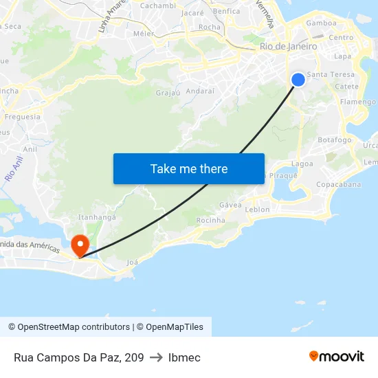 Rua Campos Da Paz, 209 to Ibmec map