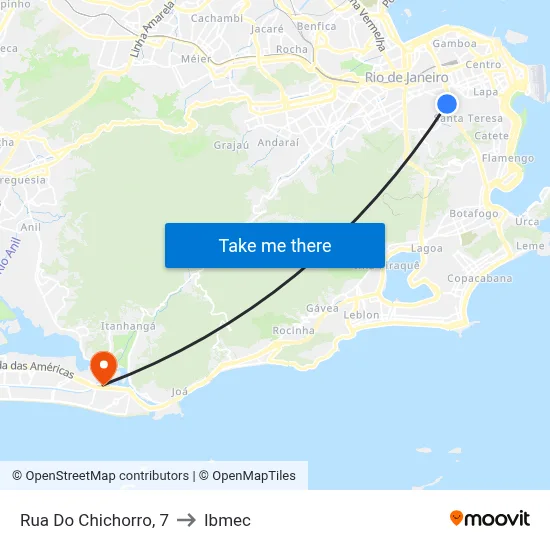 Rua Do Chichorro, 7 to Ibmec map