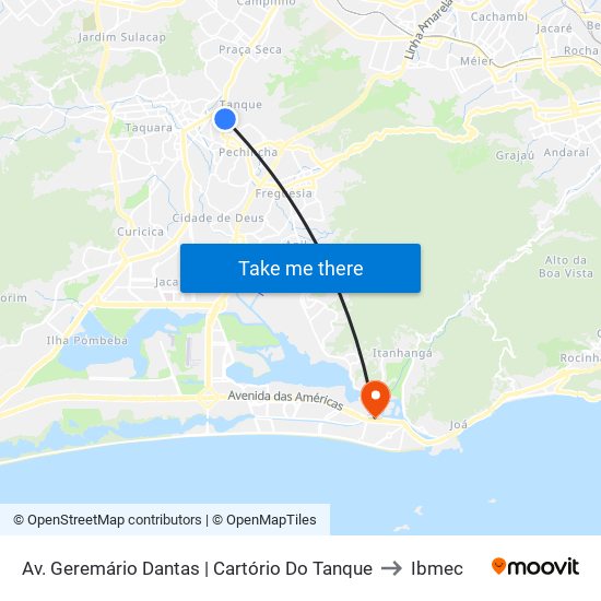 Av. Geremário Dantas | Cartório Do Tanque to Ibmec map