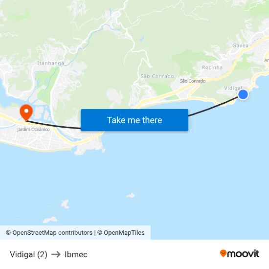 Vidigal (2) to Ibmec map