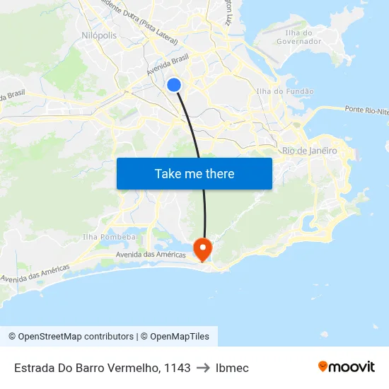 Estrada Do Barro Vermelho, 1143 to Ibmec map