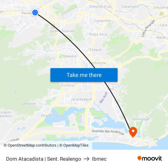 Dom Atacadista | Sent. Realengo to Ibmec map