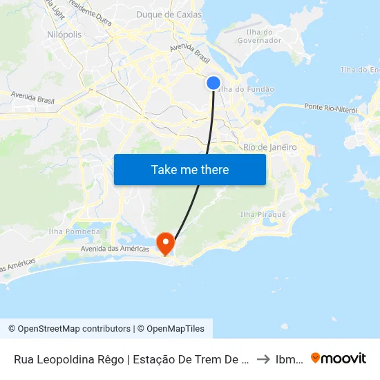 Rua Leopoldina Rêgo | Estação De Trem De Olaria to Ibmec map