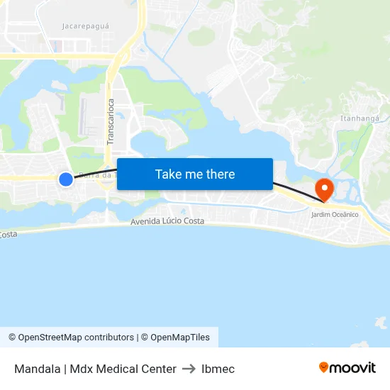 Mandala | Mdx Medical Center to Ibmec map