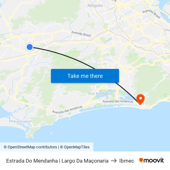 Estrada Do Mendanha | Largo Da Maçonaria to Ibmec map