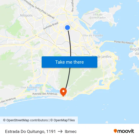 Estrada Do Quitungo, 1191 to Ibmec map