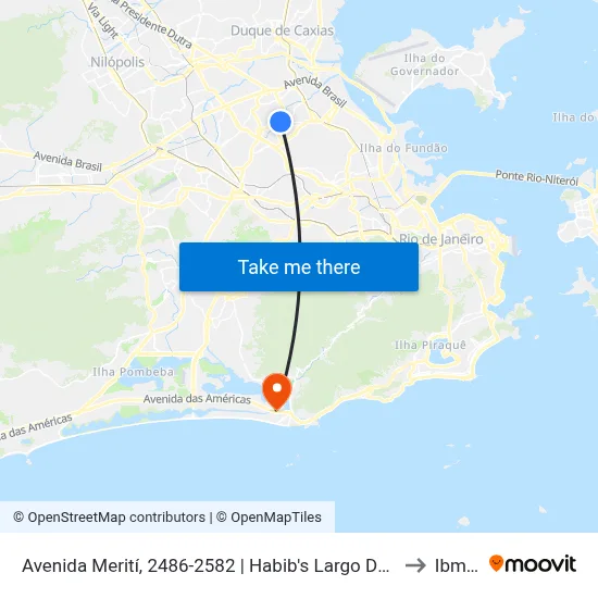 Avenida Merití, 2486-2582 | Habib's Largo Do Bicão to Ibmec map
