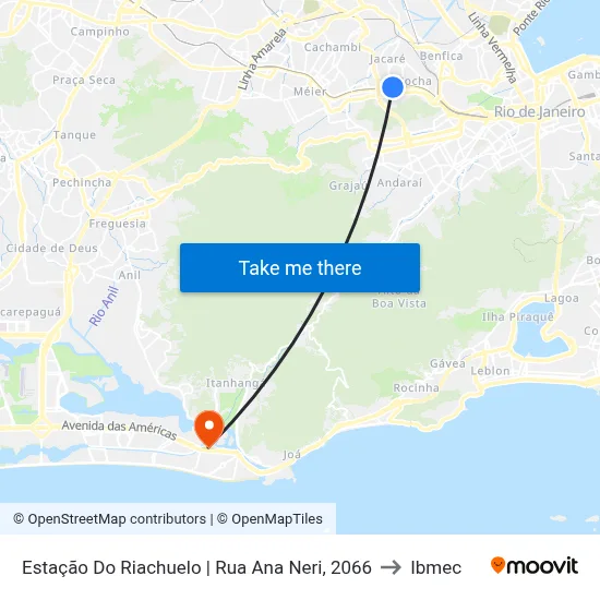 Estação Do Riachuelo | Rua Ana Neri, 2066 to Ibmec map