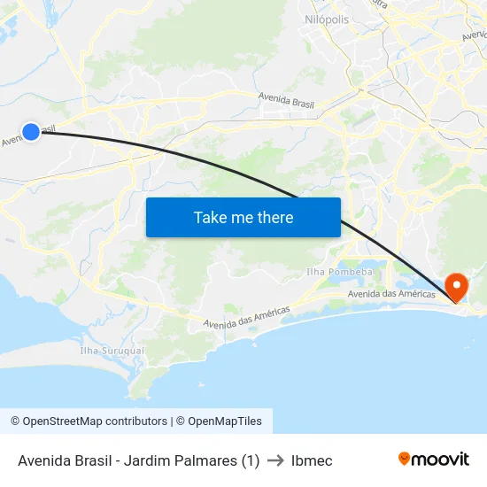 Avenida Brasil - Jardim Palmares (1) to Ibmec map