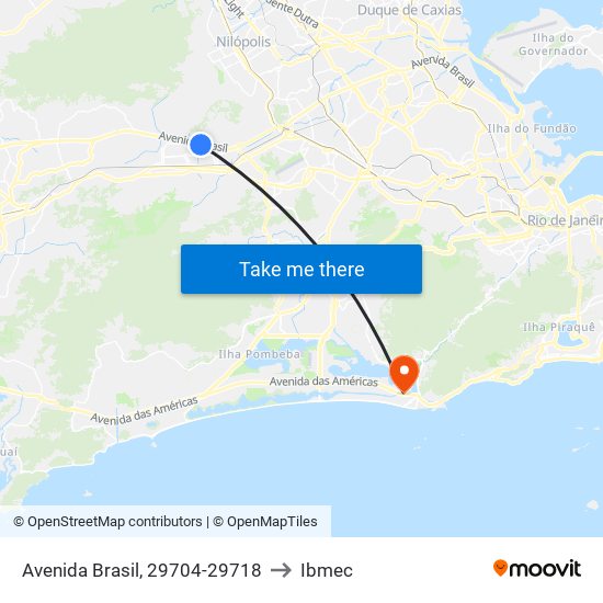 Avenida Brasil, 29704-29718 to Ibmec map
