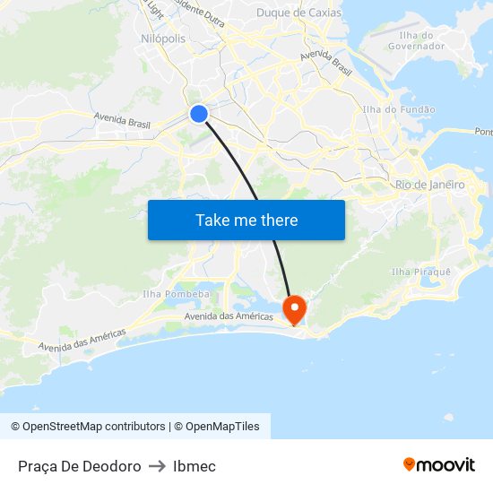 Praça De Deodoro to Ibmec map