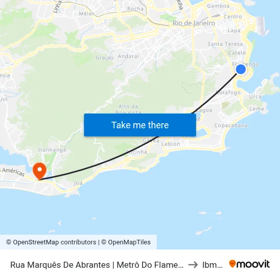 Rua Marquês De Abrantes | Metrô Do Flamengo to Ibmec map