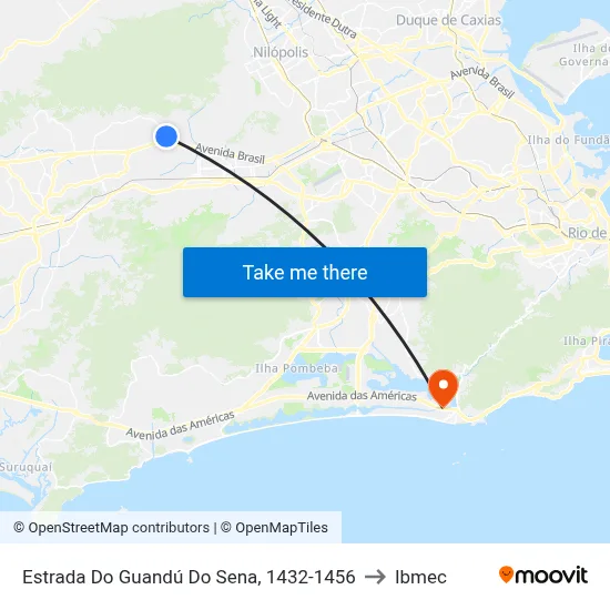 Estrada Do Guandú Do Sena, 1432-1456 to Ibmec map