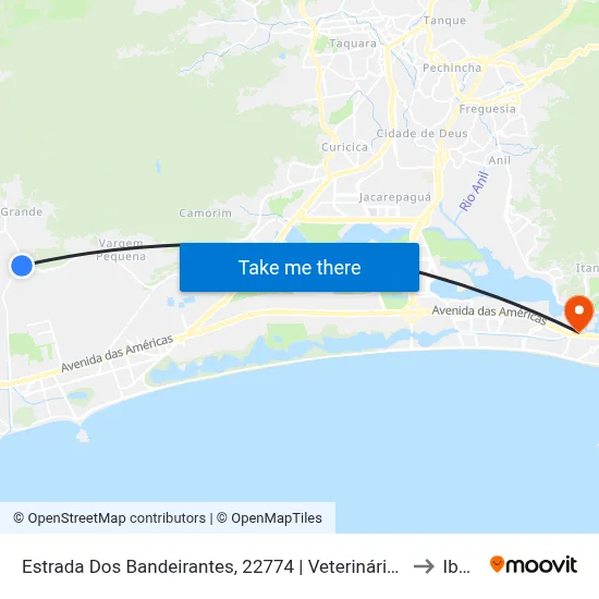Estrada Dos Bandeirantes, 22774 | Veterinária Vargem Grande to Ibmec map