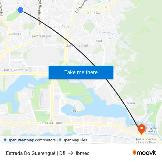 Estrada Do Guerenguê | Dfl to Ibmec map