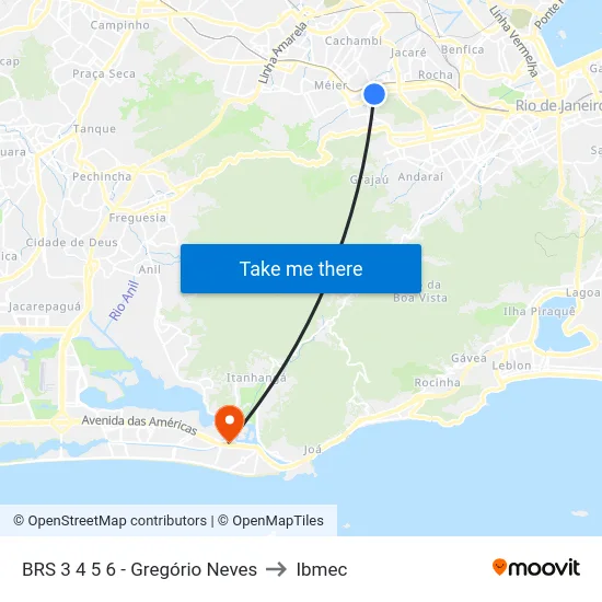 BRS 3 4 5 6 - Gregório Neves to Ibmec map