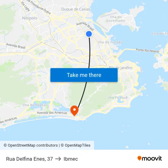 Rua Delfina Enes, 37 to Ibmec map