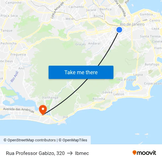 Rua Professor Gabizo, 320 to Ibmec map