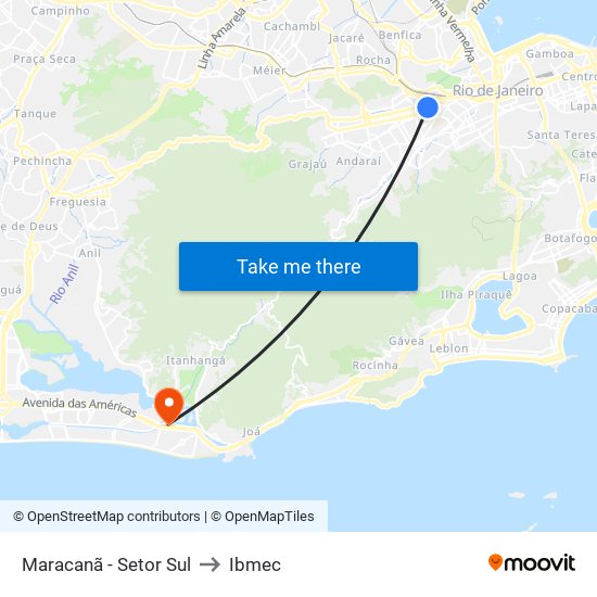 Maracanã - Setor Sul to Ibmec map