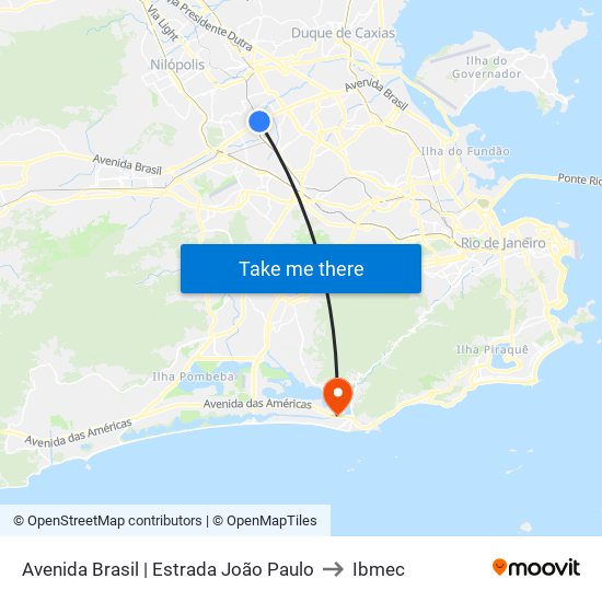 Avenida Brasil | Estrada João Paulo to Ibmec map