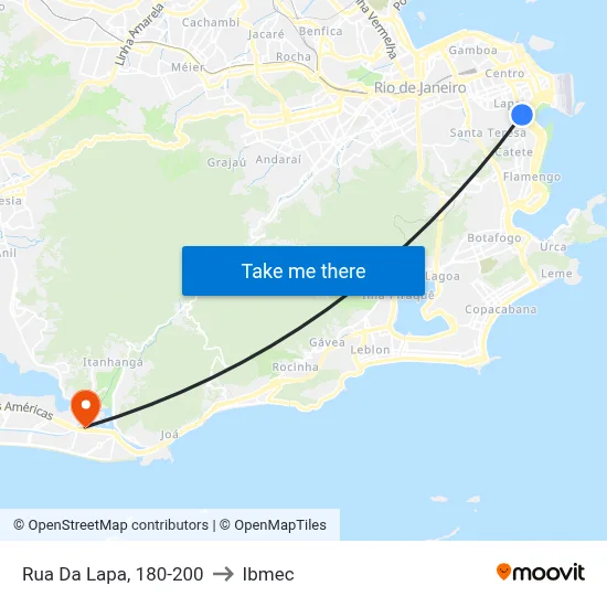 Rua Da Lapa, 180-200 to Ibmec map