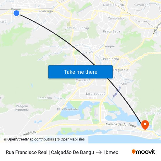 Rua Francisco Real | Calçadão De Bangu to Ibmec map
