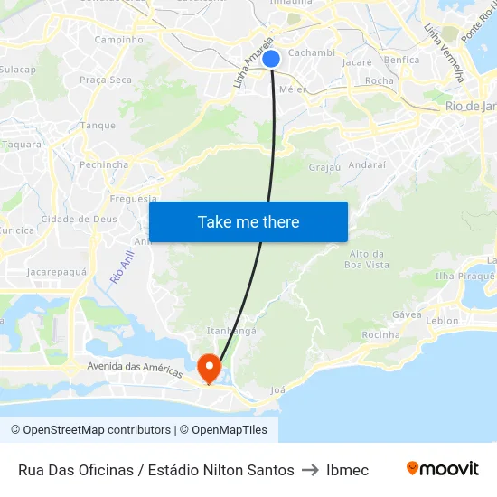 Rua Das Oficinas / Estádio Nilton Santos to Ibmec map