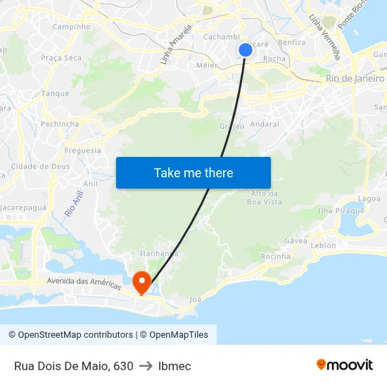 Rua Dois De Maio, 630 to Ibmec map