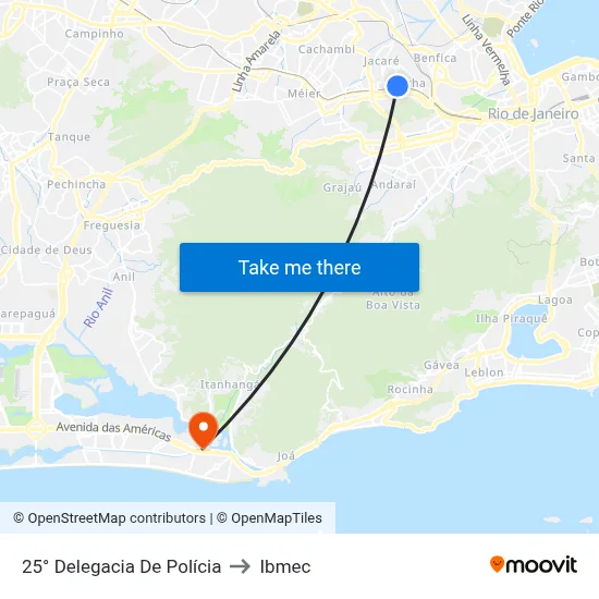 25° Delegacia De Polícia to Ibmec map