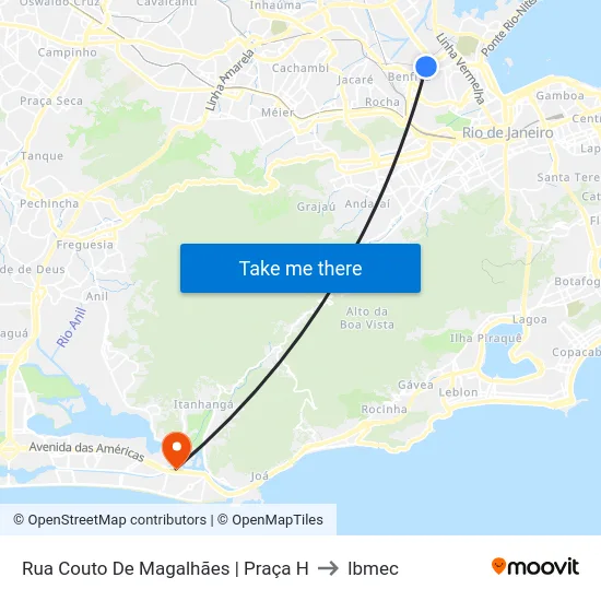 Rua Couto De Magalhães | Praça H to Ibmec map
