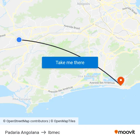 Padaria Angolana to Ibmec map