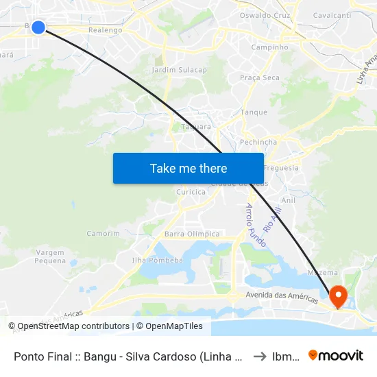 Ponto Final :: Bangu - Silva Cardoso (Linha 799) to Ibmec map