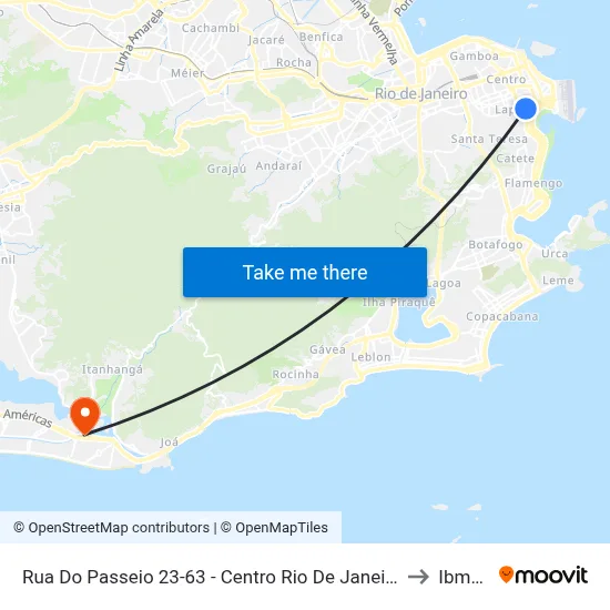 Rua Do Passeio 23-63 - Centro Rio De Janeiro to Ibmec map